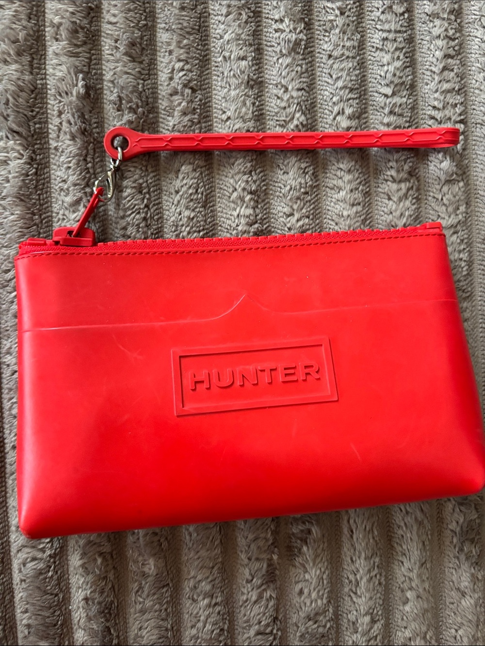 Hunter Red Silicone Wristlet Pouch